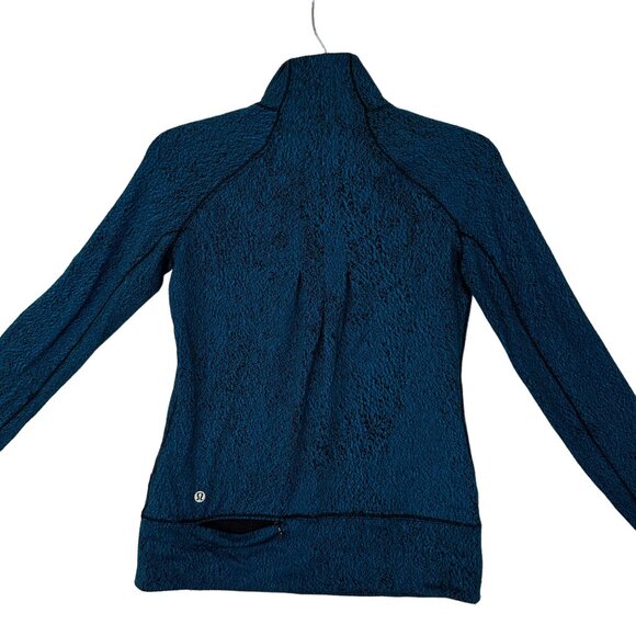 Lululemon Rush Hour Running Luon Spray Jacquard Shocking Blue Rulu 4 Pullover - Picture 7 of 11